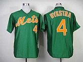 New York Mets #4 Dykstra 1985 Mitchell And Ness Throwback Green Pullover Stitched MLB Jersey Sanguo,baseball caps,new era cap wholesale,wholesale hats